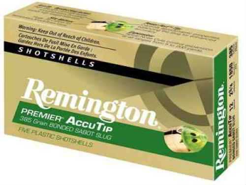 12 Gauge 5 Rounds Ammunition Remington 2 3/4" 385 Gr Copper #Slug